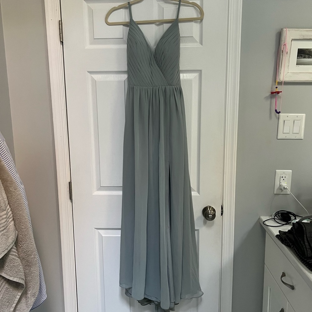 Azazie Dress, Dolphin Grey, size A6
